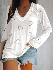 Women's Breast Cancer Print Long Sleeve Casual T-Shirt