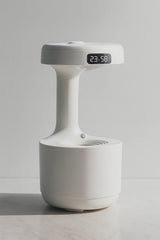 Water Drop Mist Humidifier with LED Clock for Bedroom and Home