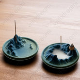 Ceramic Mountain Incense Holder, Minimalist Colorful Design for Meditation and Relaxation