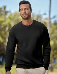Mens Cotton Sherpa Lined Sweatshirts Casual Fleece Long Sleeve Crewneck Fall Winter Pullover Shirts