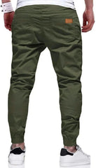 Mens Casual Joggers Pants - Cotton Drawstring Chino Cargo Pants Hiking Outdoor Twill Track Jogging Sweatpants Pants