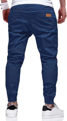 Mens Casual Joggers Pants - Cotton Drawstring Chino Cargo Pants Hiking Outdoor Twill Track Jogging Sweatpants Pants