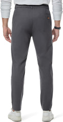 Men's Chino Pants Casual Stretch Waist Tapered Trousers with Pockets