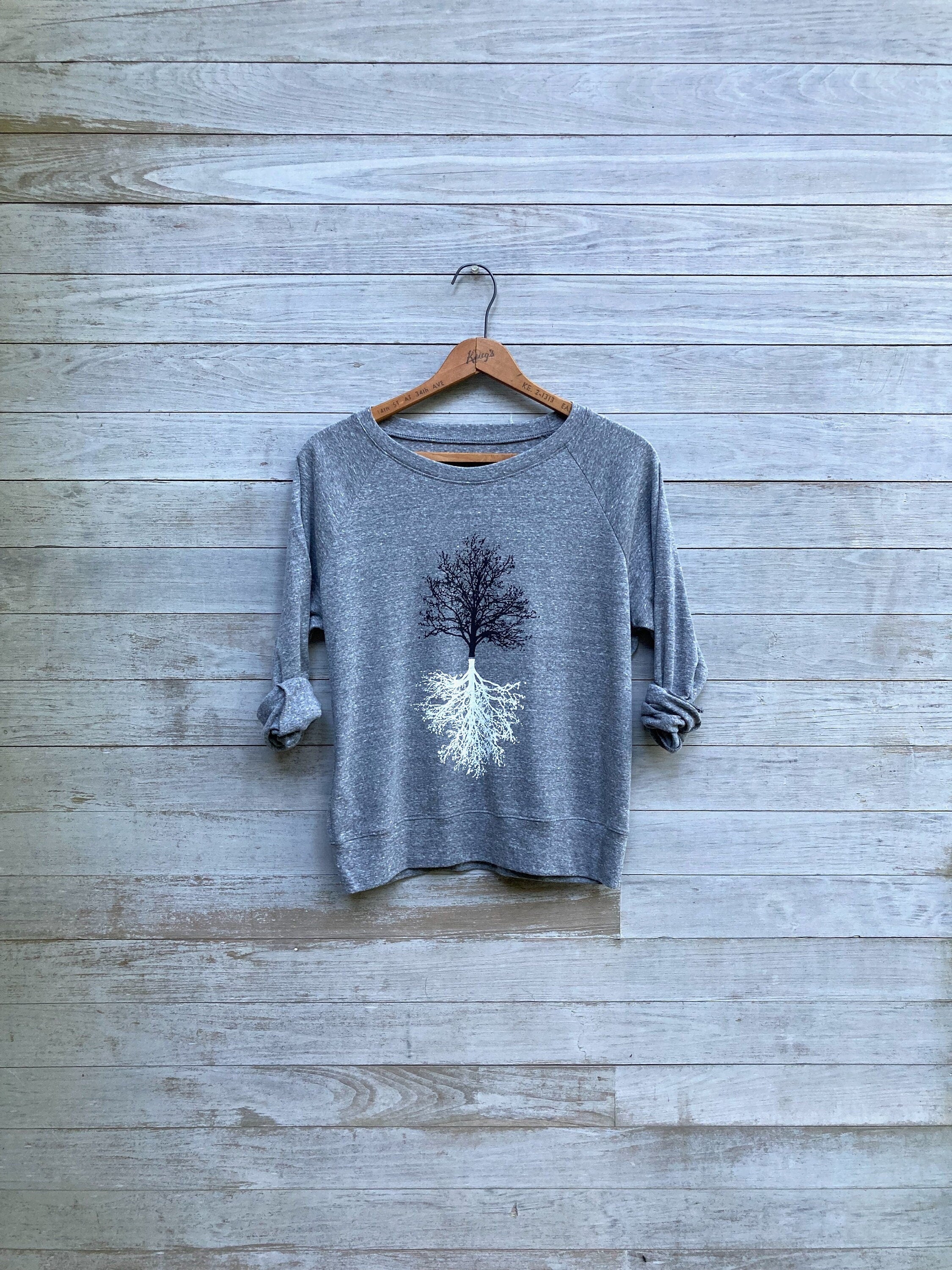Shadow Tree Pullover: Lightweight Slouchy Shirt, Yoga + Hiking Top
