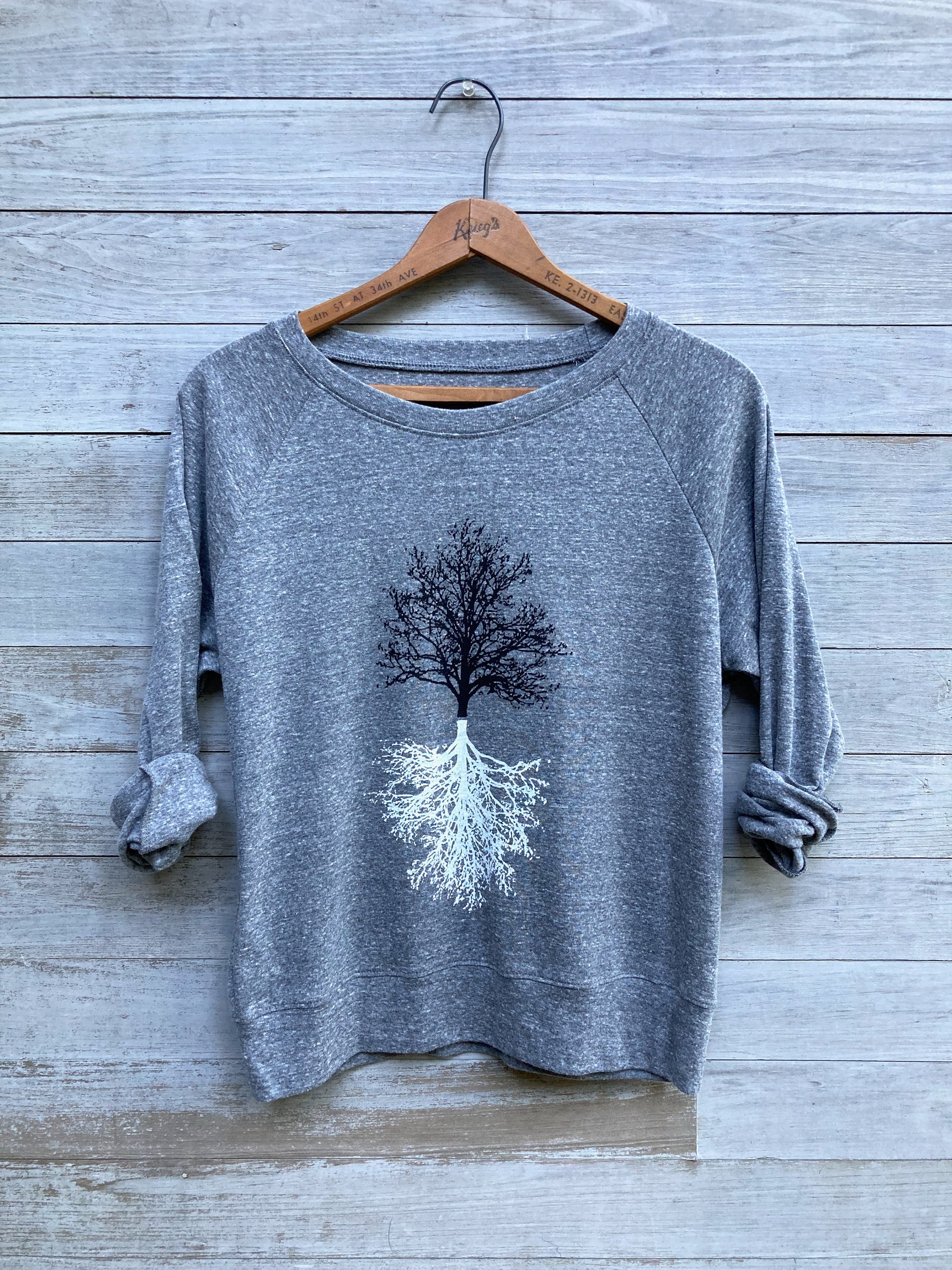 Shadow Tree Pullover: Lightweight Slouchy Shirt, Yoga + Hiking Top