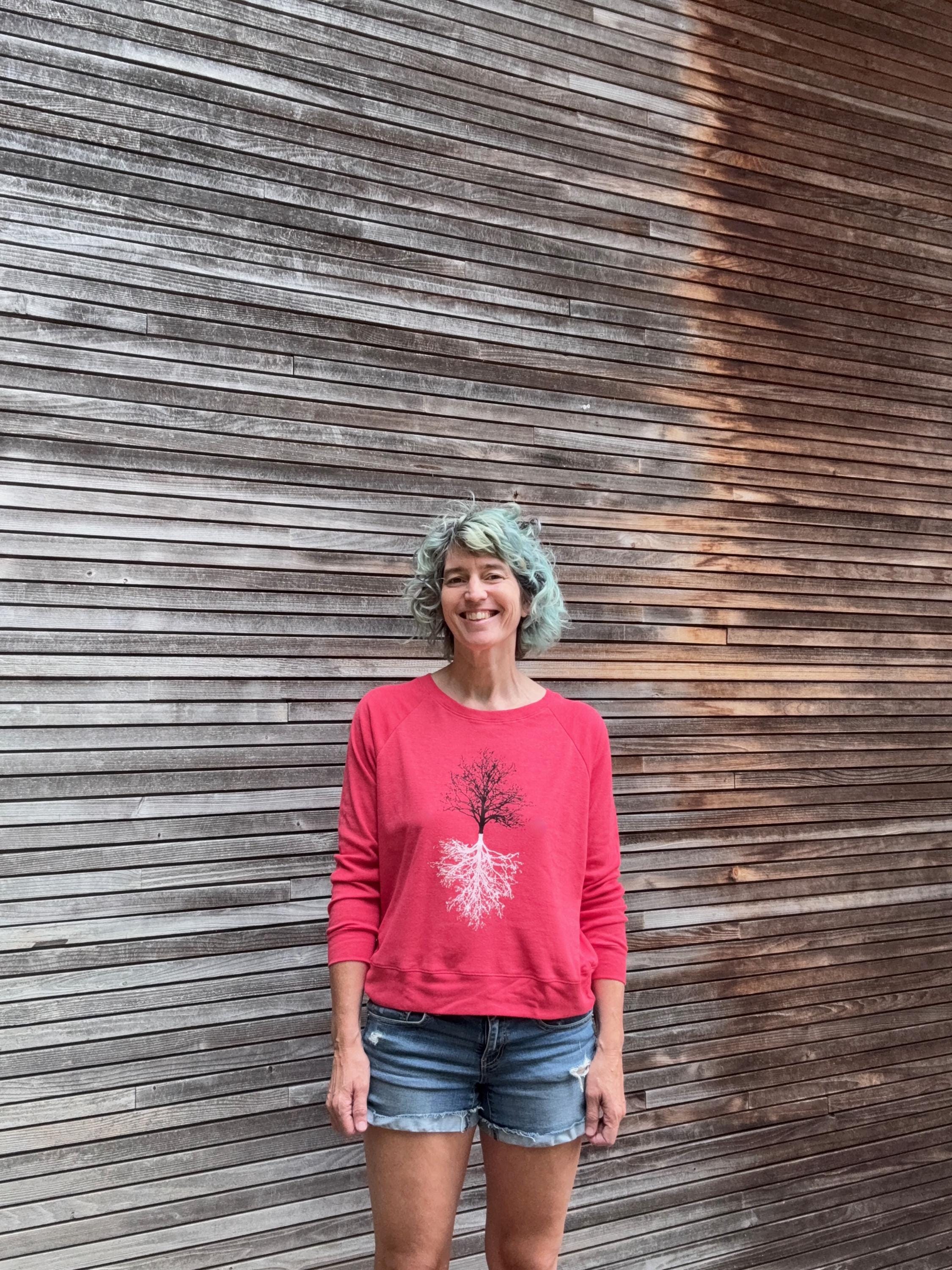 Shadow Tree Pullover: Lightweight Slouchy Shirt, Yoga + Hiking Top