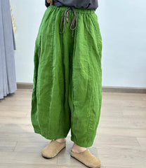 Loose Linen Pants for Women, Spring Pants with Pockets, Women's Autumn Casual Bloomers