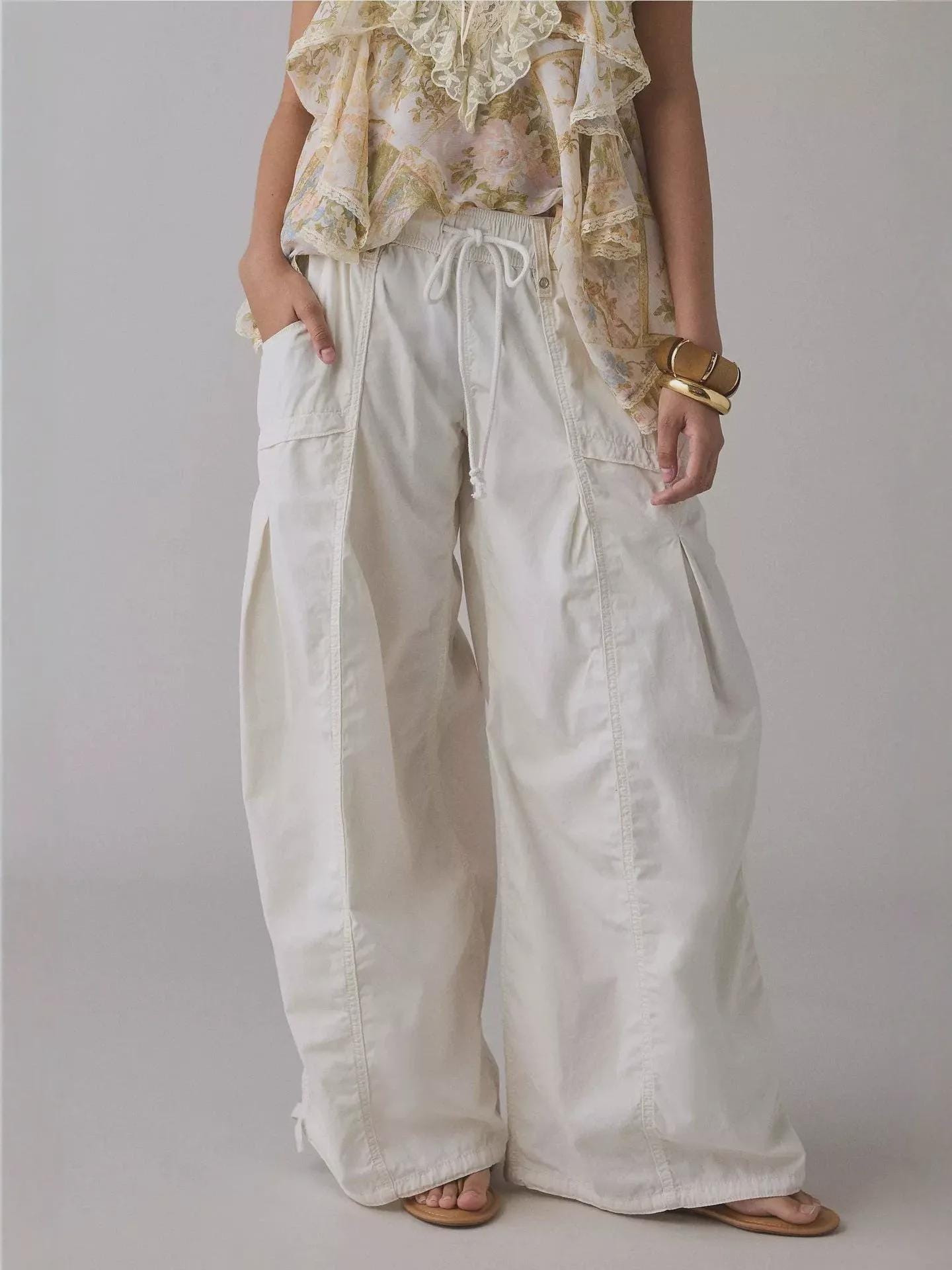Street Hipster Loose Casual Working Pants, Baggy Utility Cargo Slacks, Trendy Urban Streetwear Trousers, Oversized Workwear Bottoms