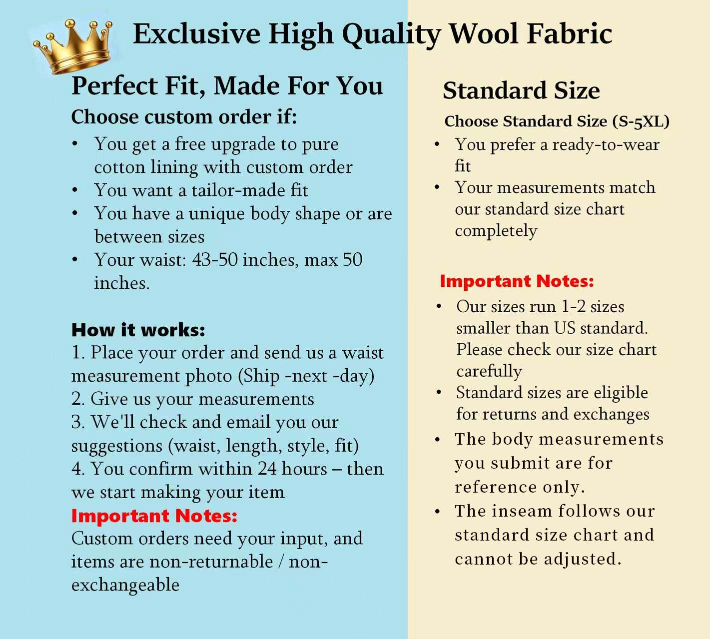 Custom 1930s Hollywood High-Waist Wool Slacks | Double Pleat, Loose Fit
