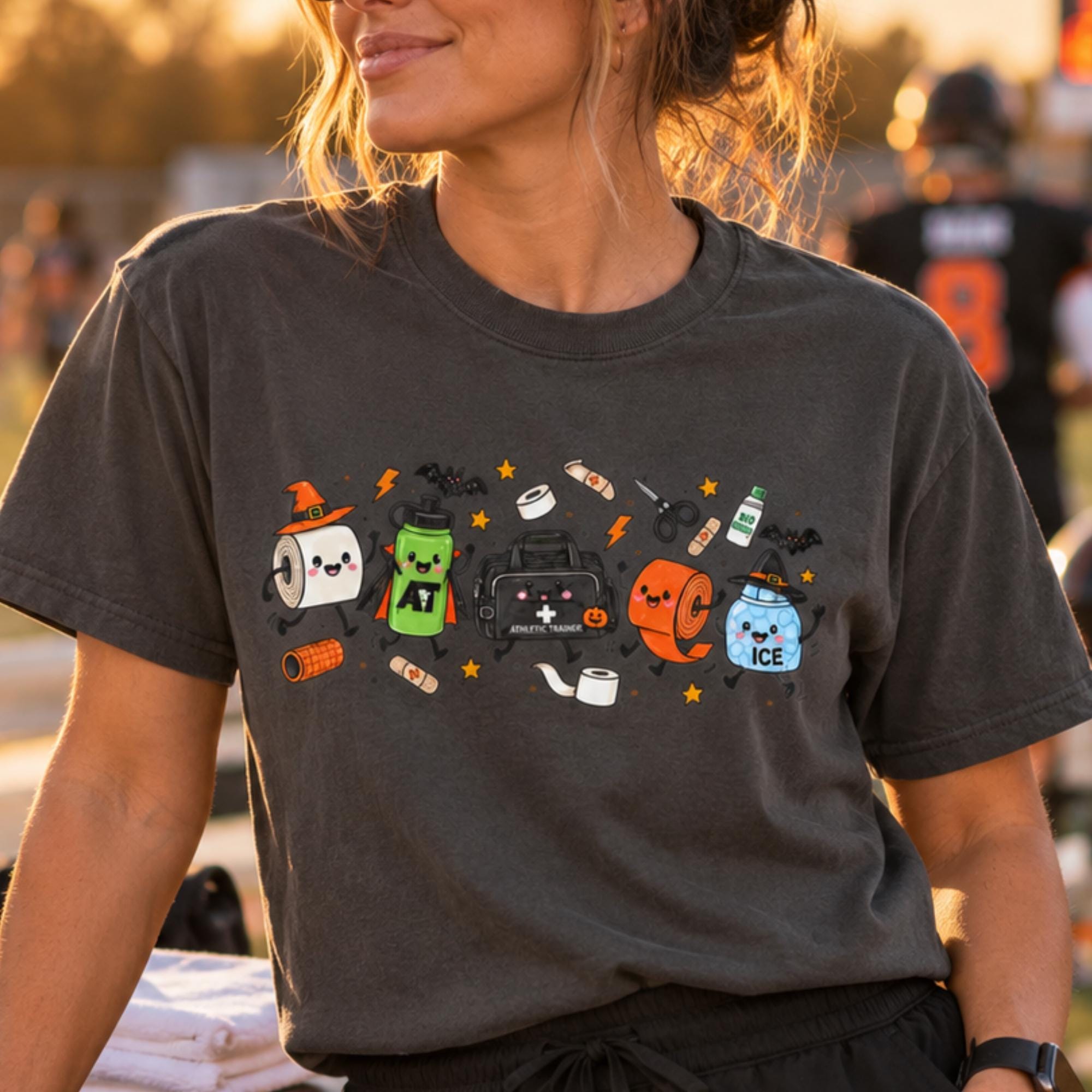 Halloween Athletic Trainer Shirt, Spooky Sports Medicine Tee, Comfort Colors